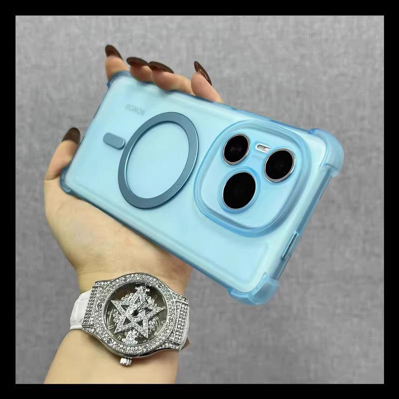 Airbag Shockproof Magnetic Wireless Charging Case For OPPO Reno 14 14F Reno13 13F Reno 13 12 F Pro 12F 11F Magsafe Clear Cover