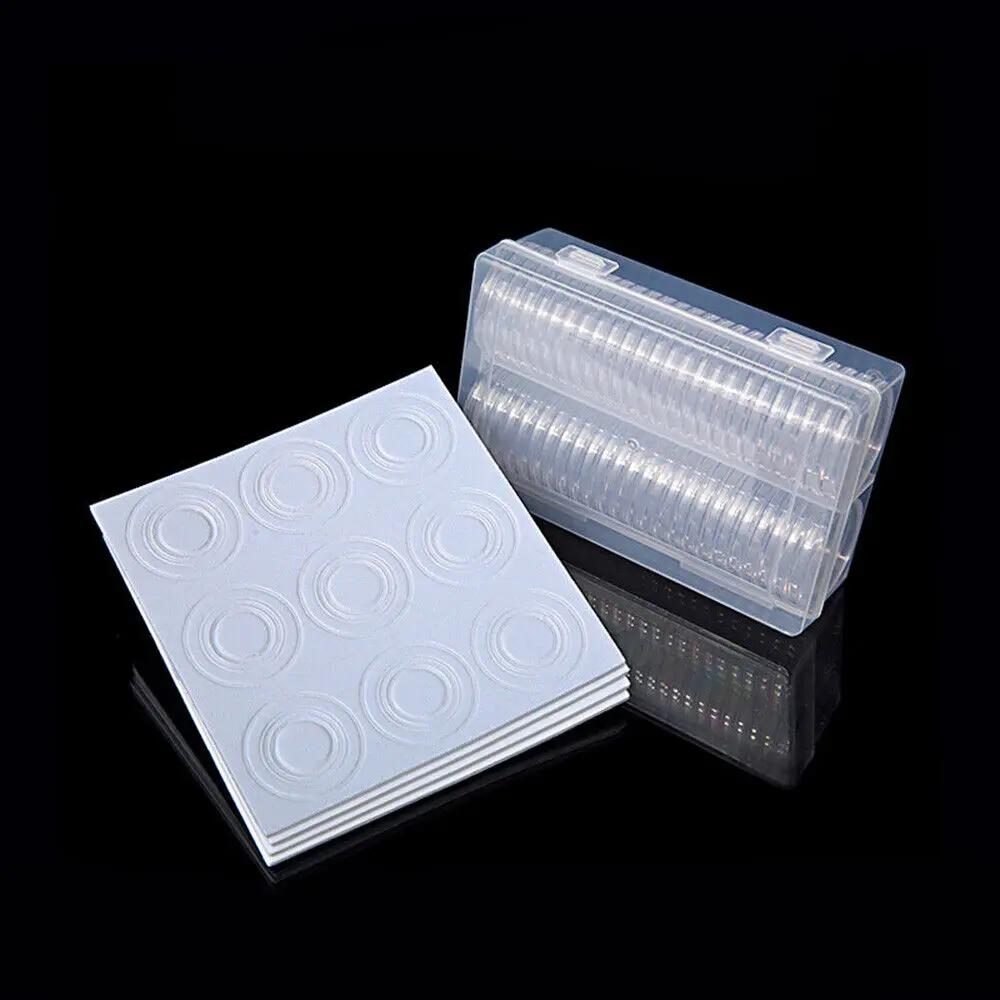 Boîte de 50 capsules pour pièces de 41 mm avec coussinets intérieurs, étui de protection en plastique