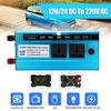LED Display 12V DC To 220V AC Sine Wave Converter Lot Blue 2000W Solar Power Inverter