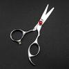 Professional Steel 5 5.5 6 '' Red Gem Cut Hair Scissors Eyebrow Haircut Barber Makas Cutting Shears Hairdresser Scissors