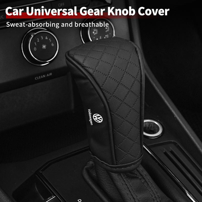 Car Checkered Non-slip and Durable Leather Gear Shift Protector For Volkswagen VW Scirocco Jetta Beetle Golf Passat PONVTG0 Polo Touran