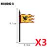 Medieval Red Lion Castle Soldier Knight MOC Vest Shield Armor Figure Accessories Weapons Building Blocks Military Brick Toy B153