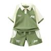 Stylish Boys Summer Outfit Set Short Sleeve Polo Shirt Two Piece Cotton Sports Wear