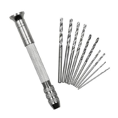 Hand Drill Rotary Tool Manual Twist Drill Bit Aluminum Hand Drill for Jewelry Craft Watchmaker Pin Woodworking