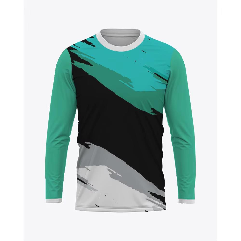 Herren Bequemes 3D-Druck Langarm T-Shirt Fitnessstudio Schnelltrocknend Outdoor Locker Sport Tennis Laufen T-Shirt