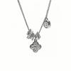 Niche Design Cold Feeling Running Ring Four-Leaf Clover Zircon Pendant Necklace Women'S Exquisite Light Luxury Stacked Small Light Bulb Collarbone