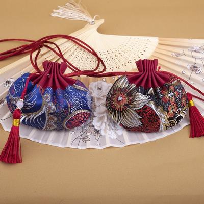 Retro Pattern Flower Embroidery Sachet Dragon Boat Festival Bag Chinese Style Sachet  Pendant