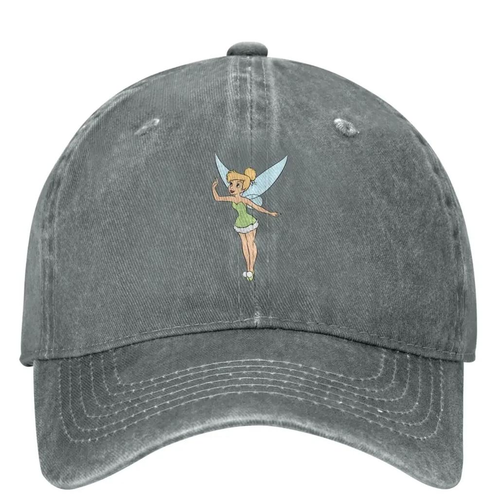 Tinker Bell Logo Denim Baseball Cap Outdoor Gym Hip Hop Hats Spring Women Men Stylish Designer Baseball Caps