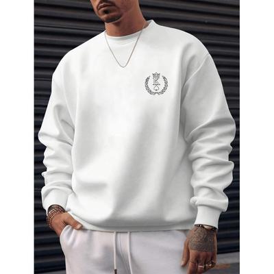 Dehnbarer Herren-Kapuzenpullover mit Rundhalsausschnitt, Ideal für Büro-Casual & Streetstyle