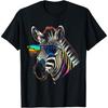 Zebra Sunglasses Artwork _ Animal Colorful Zebra T-Shirt