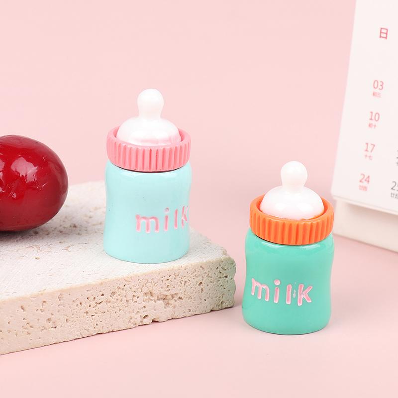 2Pcs Baby Dolls Feeding Bottle Magic Dummy Pacifiers Milk Bottle For Doll House Feeding Diy Accessories