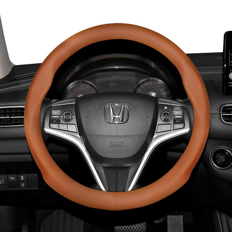 For Honda 37-38.5cm Round Steering Wheel Cover Ultra-Thin Micro Fiber Leather Accord HRV CRV Elysion Inspire ZRV Odyssey TSX CRZ