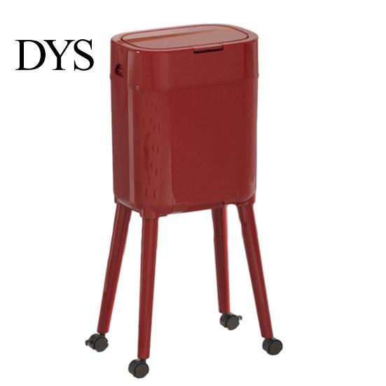 Odor Blocking Trash Bin Can with Heightened Legs And Wheels, 16L Capacity Press On Lid Kitchen Wheels Garbage Bin, Retro Style Waste Container