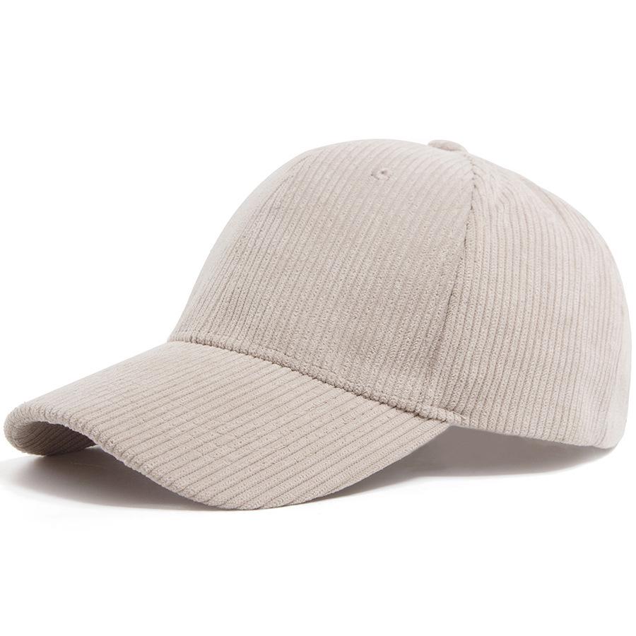 2021 Unisex Retro Corduroy Baseball Cap - Solid Color, Casual & Warm