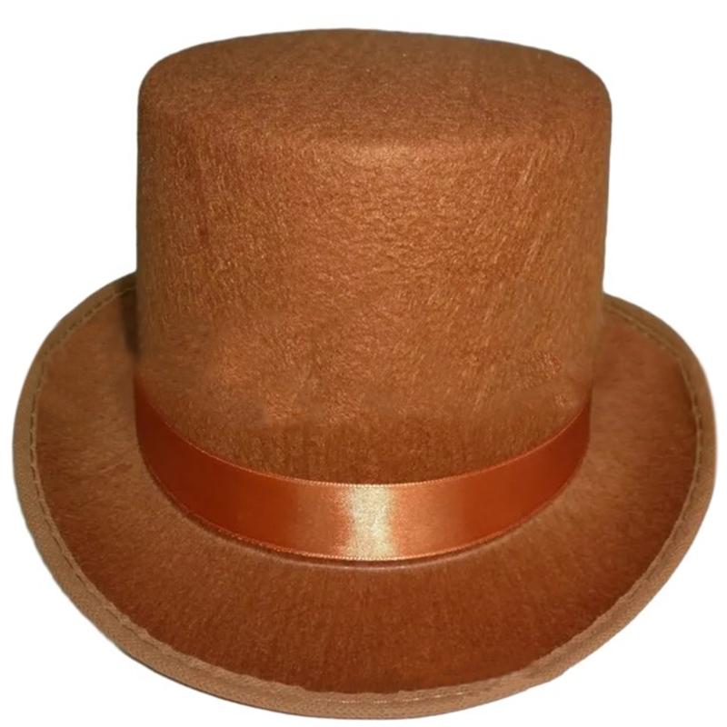 Dress Up Magicians Top Hat for Women Man Theme Party Hat with Roll Brims Costume Gentleman Top Hat HippiesCap Photo Hat