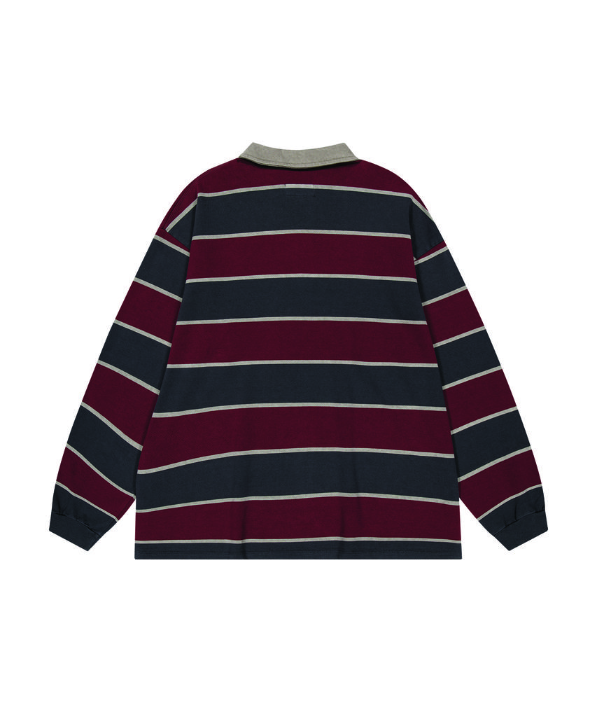 ENDOOR Vtg Stripe Polo Shirt (Vtg Beige)