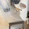 Black White Horse Watercolor Painting Tulle Sheer Window Curtains for Living Room Kitchen Children Bedroom Voile Hanging Curtain
