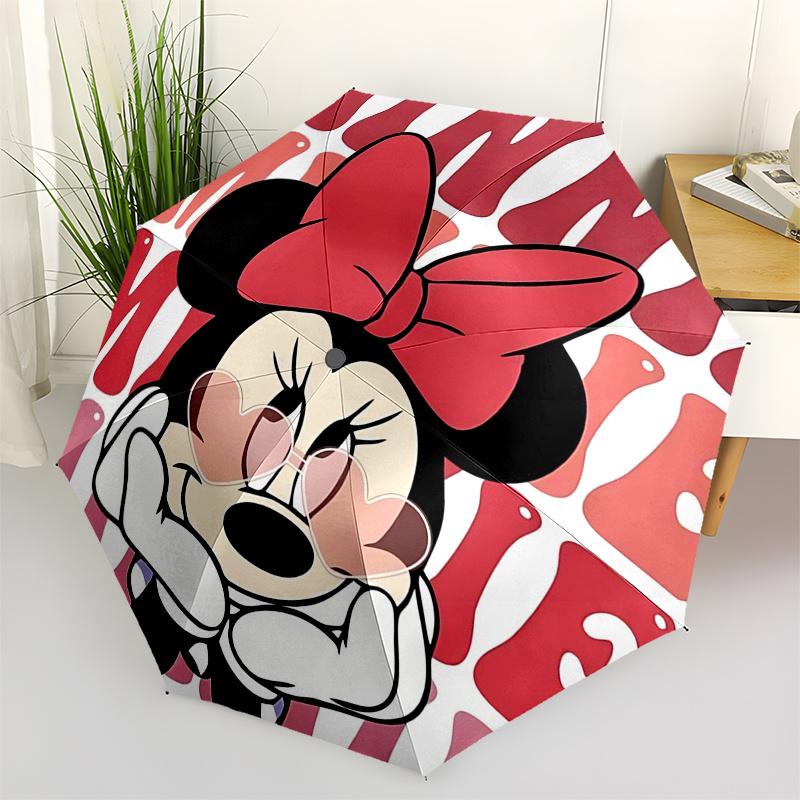 

Mickey and friends Themed Travel Umbrella-8 Ribs Automatic Opening and Closing, Portable Folding Design, Compact and Stylish Umbrella Suitab