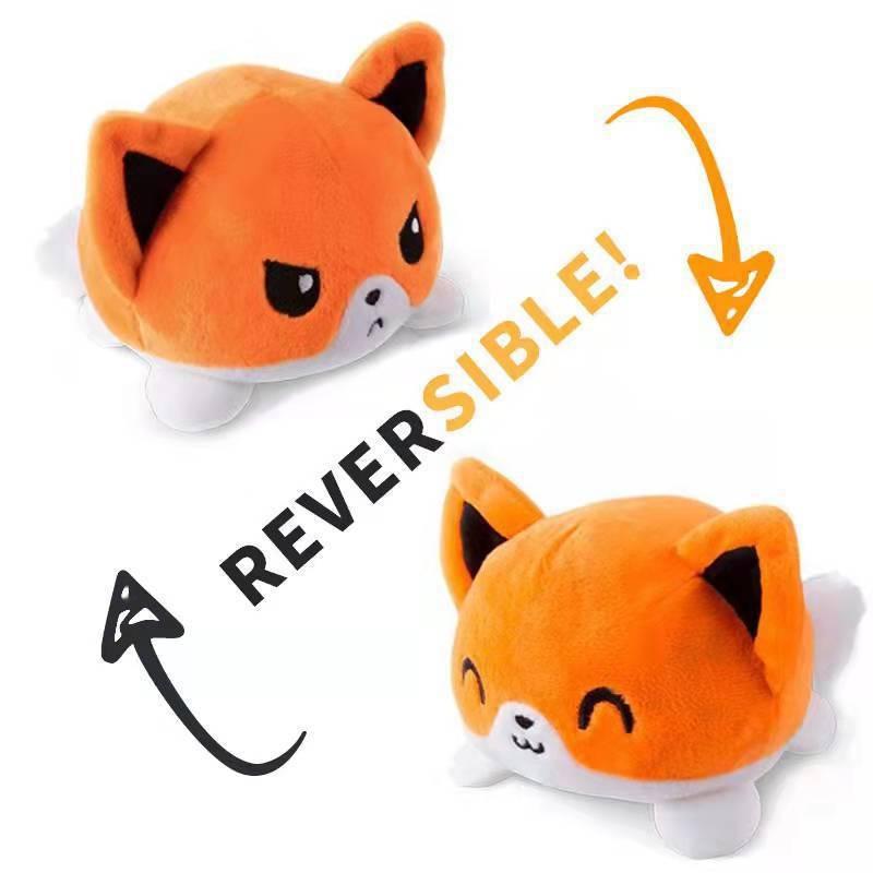 

Плюшева іграшка Flip Cat, приємна іграшка Reversible Mood, плюшева іграшка Moody, мила двостороння плюшева іграшка, подарунки для немовлят, дітей, дівчаток, хлопчиків 20*15*15cm,1Pcs помаранчевий
