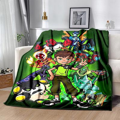1pc Ben 10 Alien Force Home Decor Throw Blanket, Ultra Soft Coverlet for Couch, Bed .B101