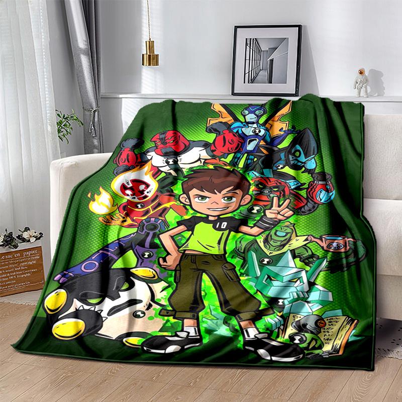 1pc Ben 10 Alien Force Home Decor Throw Blanket, Ultra Soft Coverlet for Couch, Bed .B101