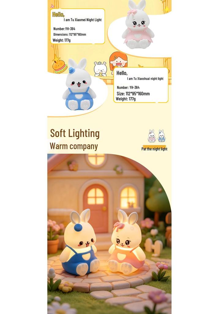Children's Soft Silicone Night Lamp with Timer and Eye Protection