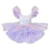 Tutu da Ballo per Bambina Vestito Soffice di Garza per Asilo Gala di Capodanno Esibizione Corale