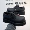 Mickey Derby Shoes Men's High-end Thick-soled Matte Retro Casual Big Head Shoes Zhang Jie Same Leather Shoes 21233-A
