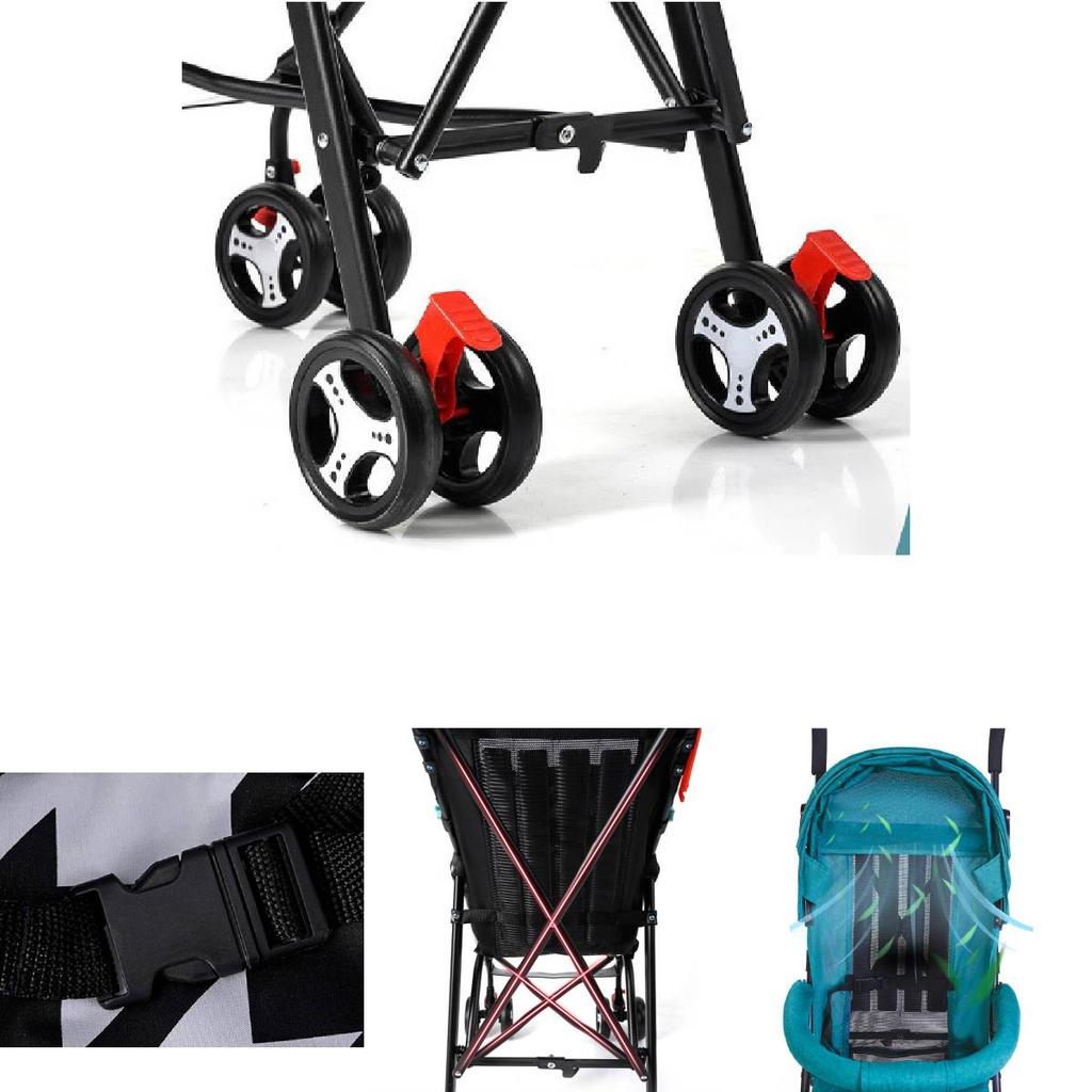 Stabiler Stahlrahmen Kinderwagen Praktisches faltbares Regenschirmdesign für Reisen