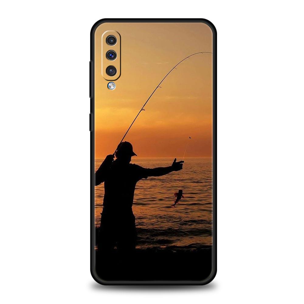 fishing Phone Case For Samsung A54 A52 A24 A14 A50 A70 A10 A30 A40 A20S A20E A06 A02S A12 A22 A34 A42 A32 5G A04s A16 Cover