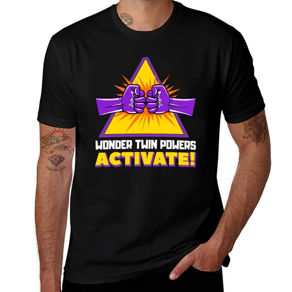 Wonder Twin Powers Activate Tshirt Work Basic Short Sleeve Top