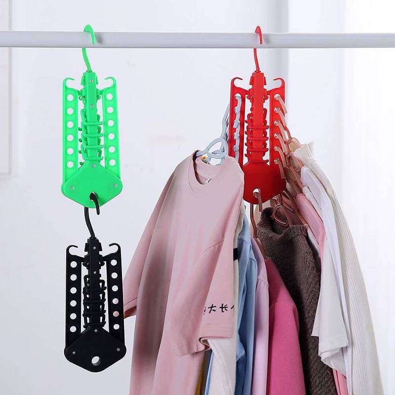 Creative Magic Color Clothes Hanger With Multifunction Design For Home Storage