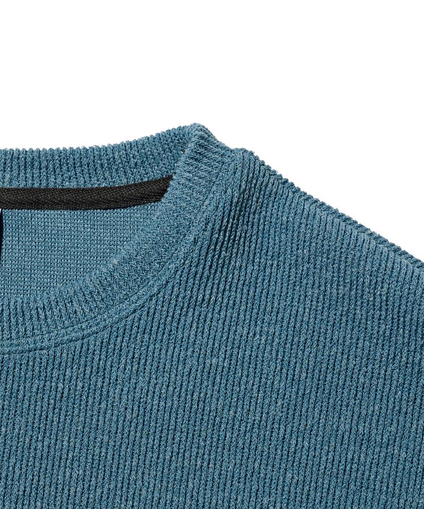 OTHERFITS Over Crew Neck Long Sleeve Knit (Blue)