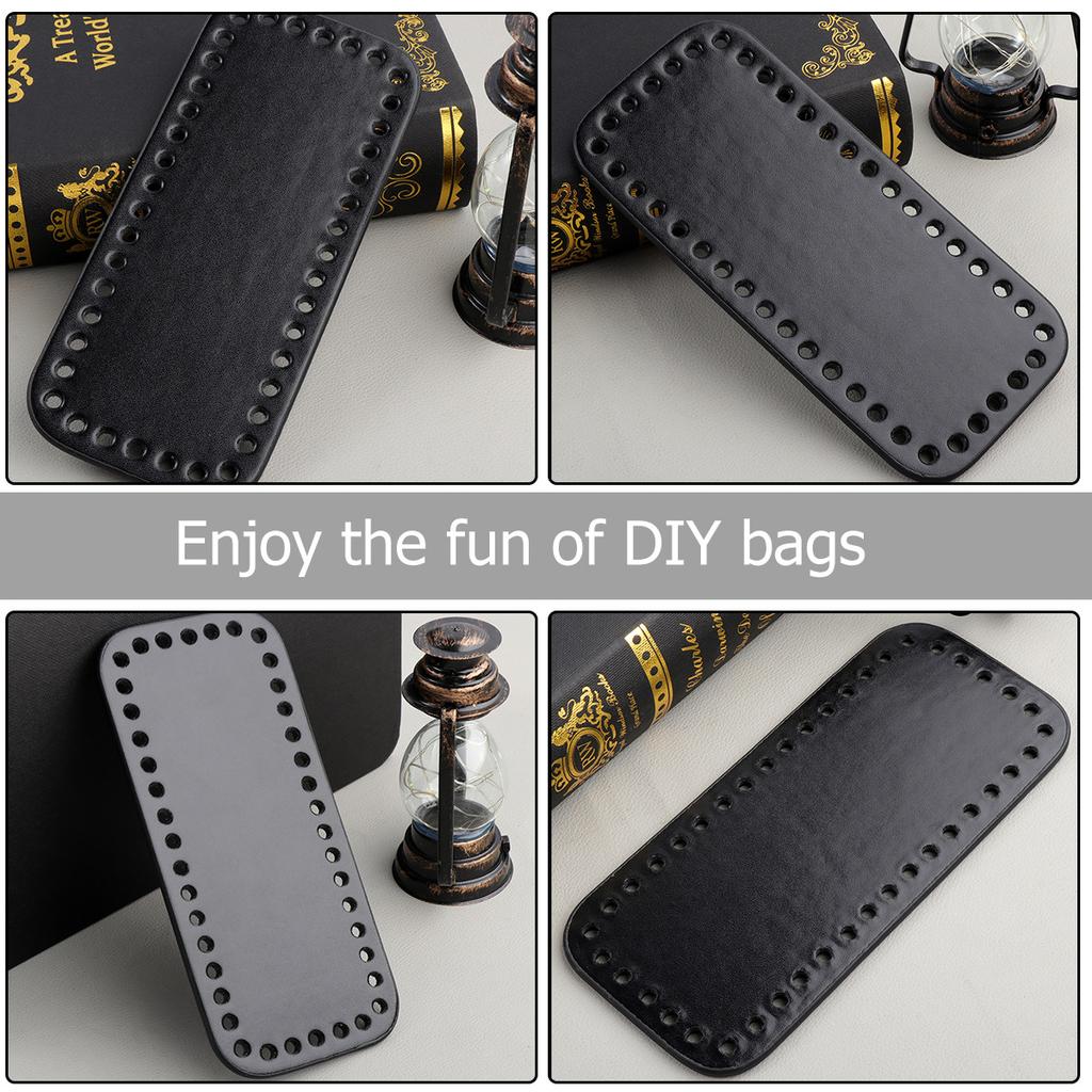Bottom Shaper Pad for Bag DIY Needle Crochet PU Base with Vent Holes Wear Resistant Easy Sewing Accessories