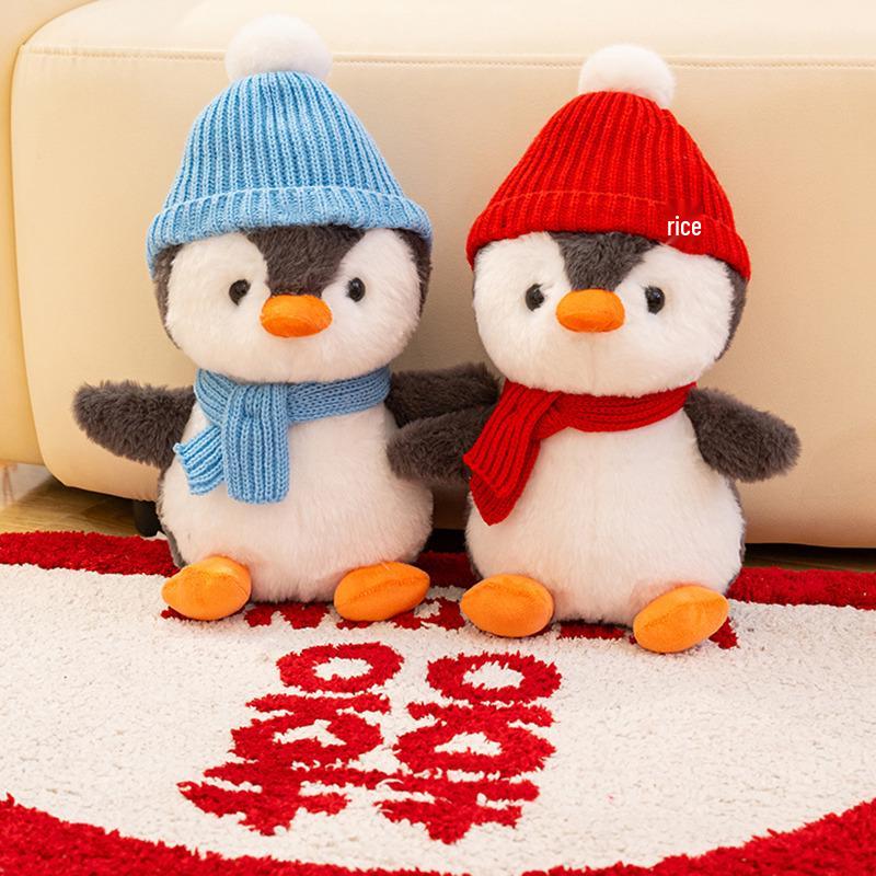 Pair of Penguin Plush Toys for Wedding Bedroom Decoration and Gifts