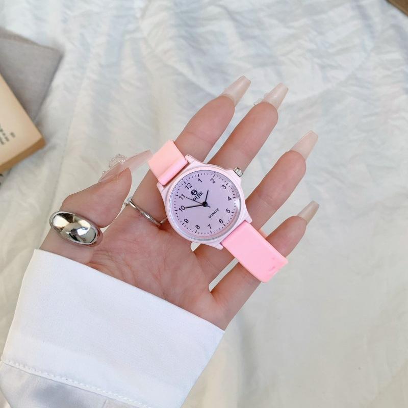 Special Watch For Exams Female High School Students Pointer Class To See The Time Youth Campus Face Control White Milk Tea Color