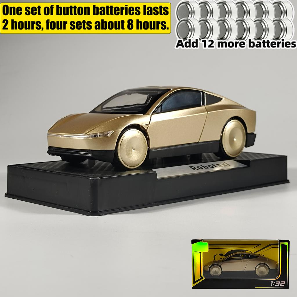 1/32 Tesla Cybercab Robotaxi Fahrerloses Taxi Legierung Metall Druckguss Modellauto Zuhause Trendige Spielzeuge Ornamente Ausstellungsstücke Sammlungen Dekorationen