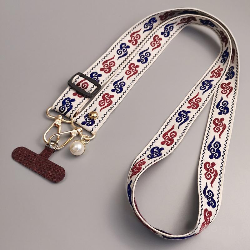 Stylish Colour Cloud Nylon Phone Lanyard Crossbody Strap Trendy Mobile Phone Accessories Versatile Lanyard Adjustable Lanyard