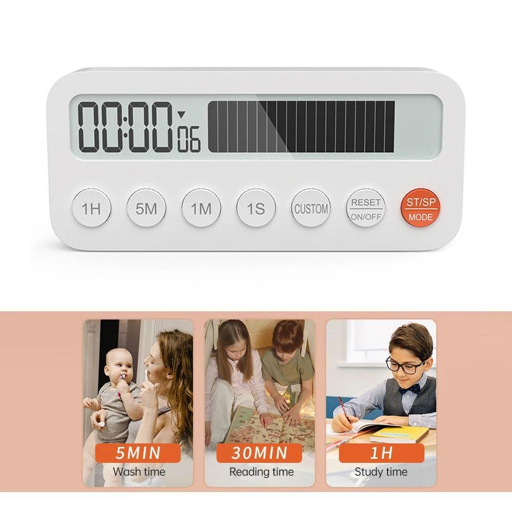 Digital Kitchen Timer Magnetic Countdown Timer Multi Functional Visual Timer Clock  Camping