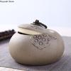 Tea Caddy Ceramic Purple Clay Stoneware Big and Small Tea Sealed Pot Pu'er Tea Storage Box Tea Table Decoration Accessories