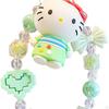 Cute Beaded Keychain Decorative Portable Bag Pendants for Girls Women Adults Violet