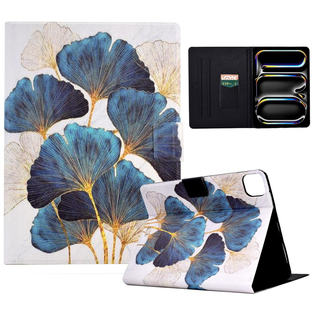 For iPad Pro 11 (2024) Case Pattern Leather Tablet Protective Cover Auto Sleep/Wake