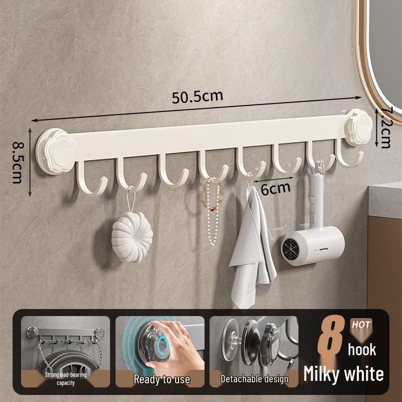 

Вращающийся крючок на присоске с сильным всасыванием - Самоклеящийся, без сверления, для кухни и ванной комнаты