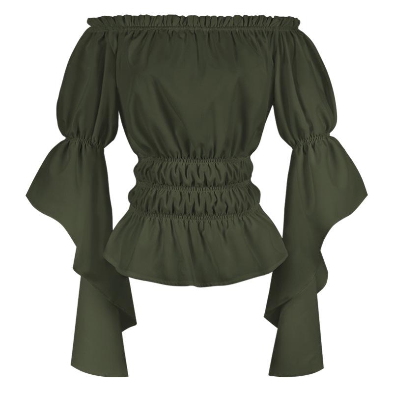 

Women s Renaissance Off-Shoulder Ruffle Blouse - Spring/Summer Collection Large