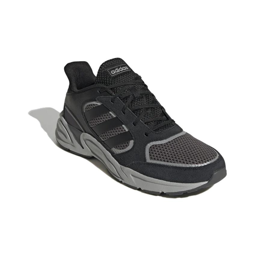adidas Neo 90S Valasion Comfortable Daily Low-Top Running Shoes Men Sneakers Black Gray Silver EG2882