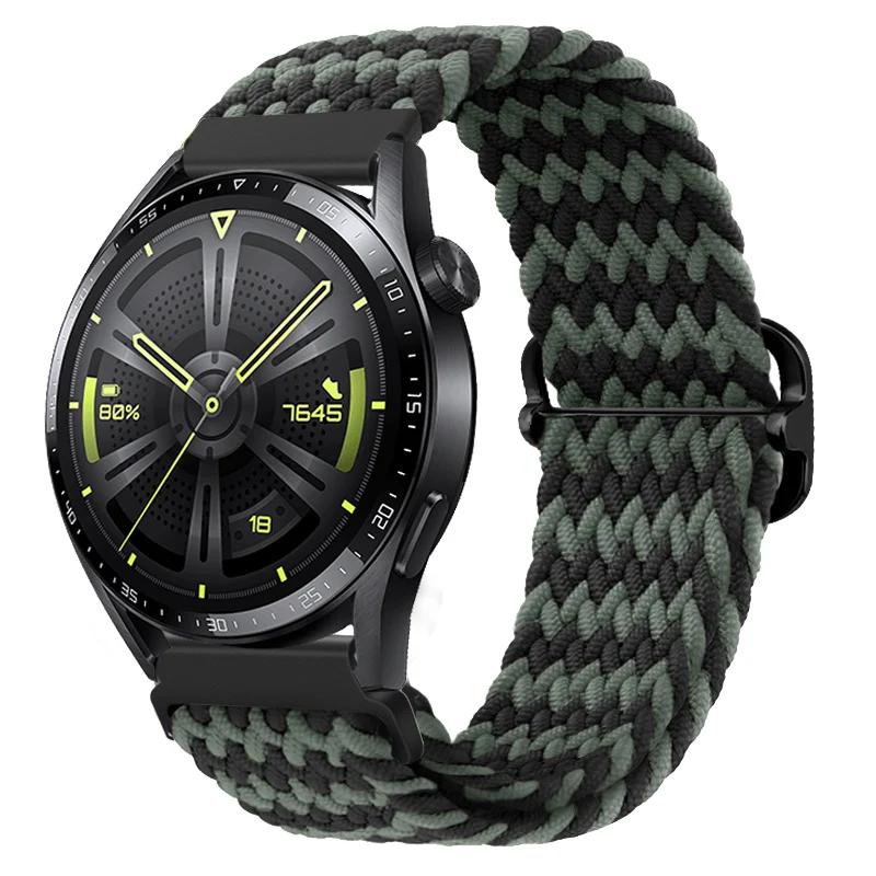 20mm Braided Solo Loop Strap for Samsung Galaxy Watch 6/5/4 44mm 40mm/Classic 47mm 43mm 46mm42mm Nylon Bracelet Watch 5 Pro 45mm