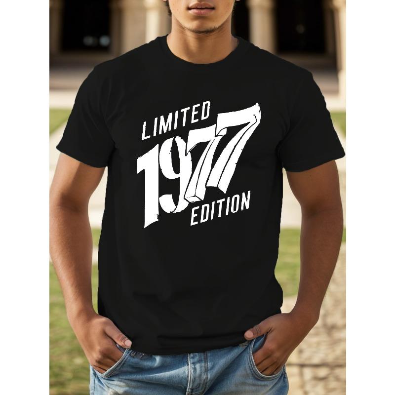 Men's Short Sleeve T-Shirt - Print Casual Summer Top,Breathable Round Neck Tee,Machine Washable Regular Fit,Everyday Outfit,Comfortable,Trendy