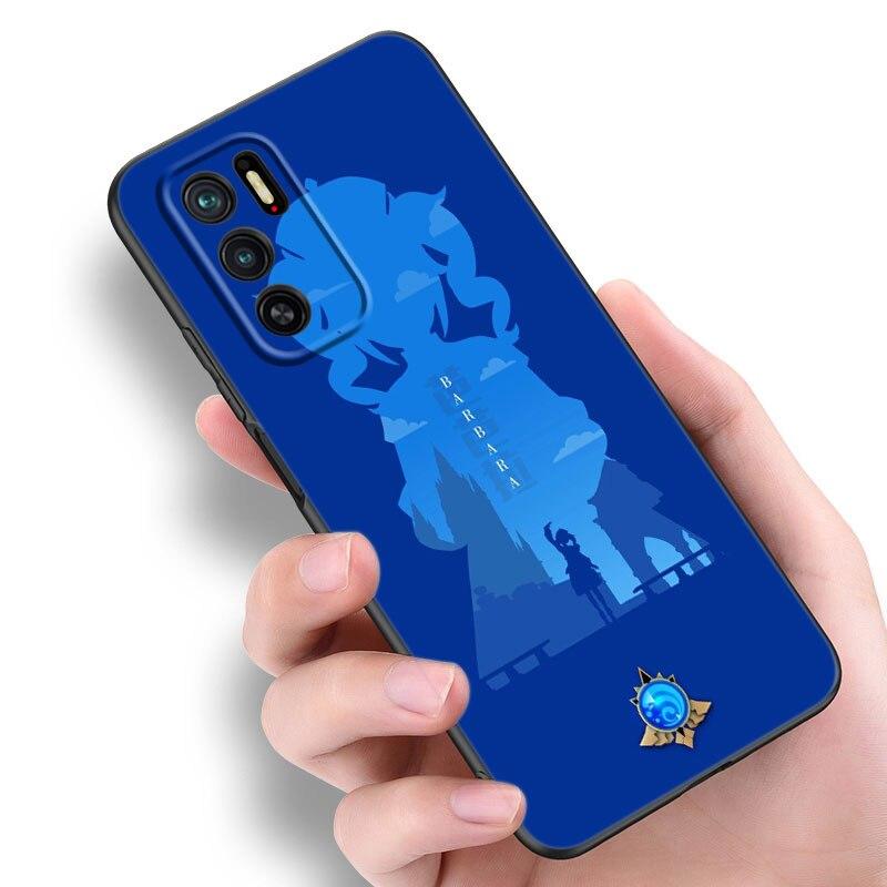 Game Genshin Impact Phone Case For Xiaomi Redmi Note 7 8 8T 9 9S 10 10S 10T 11 11S 4G 11E 11T Pro 5G Soft TPU Black Cover