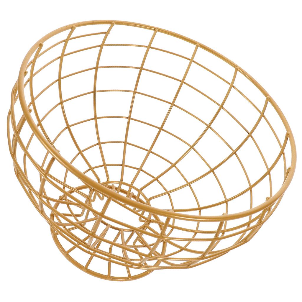 Metal Wire Fruit Basket Steel Wire Storage Basket Large Capacity Fruit Vegetable Holder Snack Container Kitchen Counter Decor