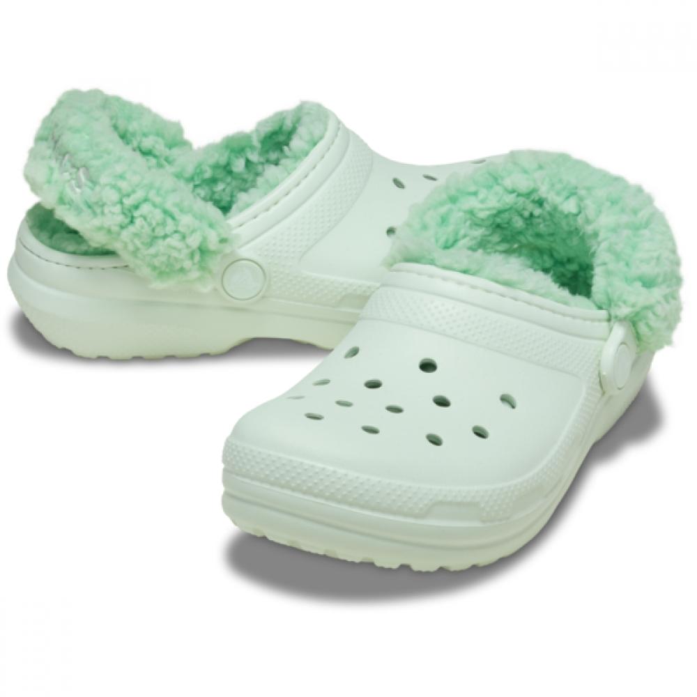 Crocs Classic Fleece Lined Clog Kids 212856 3yf C13(190)